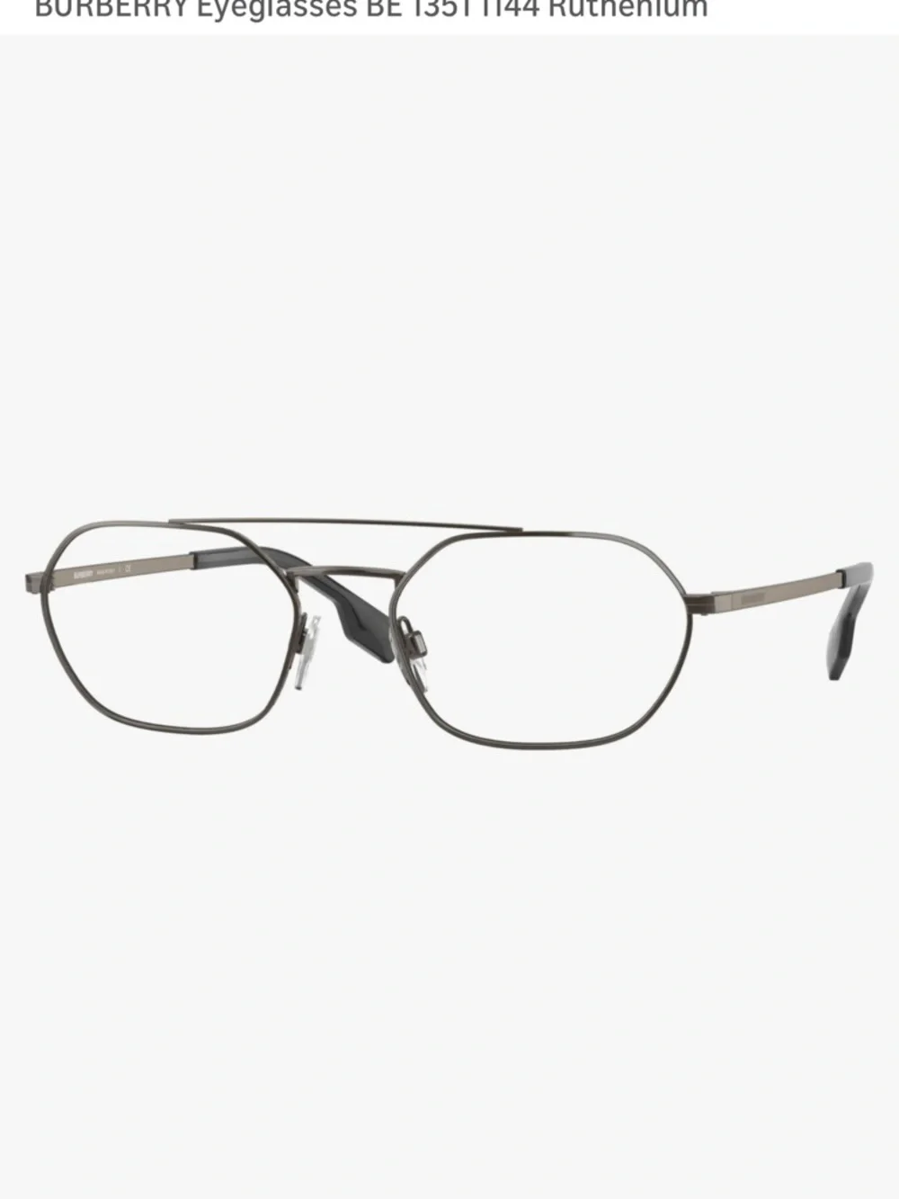 New Burberry Fairway BE1351 1144 Gunmetal Eyeglasses  Ruthenium/Platinum Metal - Picture 2 of 13